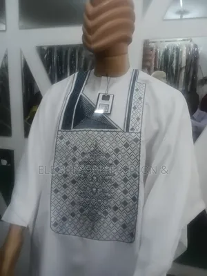 White Ready Made Agbada For Sale