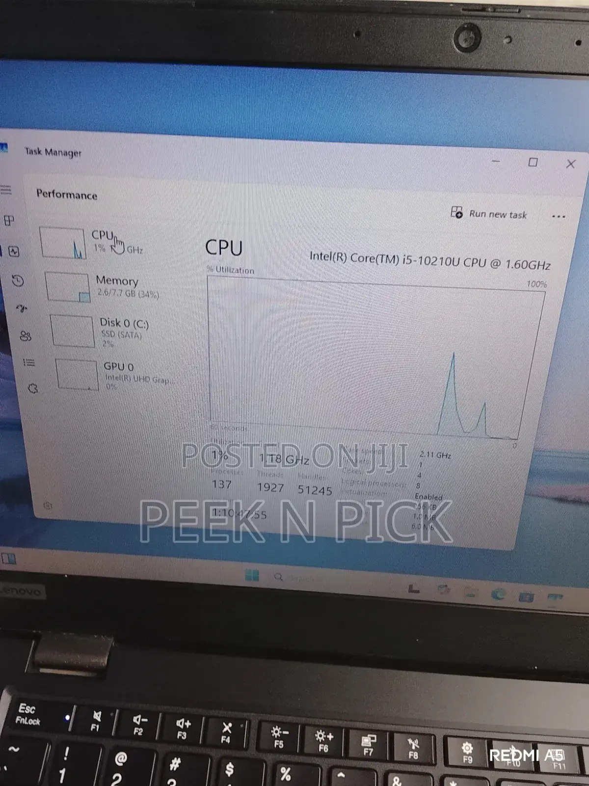 Laptop Lenovo 8GB Intel Core i5 SSD 256GB