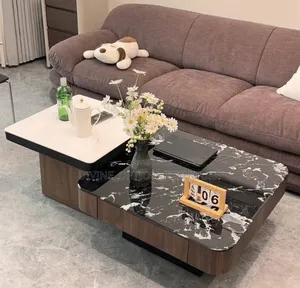 Contemporary Luxury Center Table With Side Stool