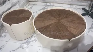 Contemporary Luxury Center Table With Side Stool