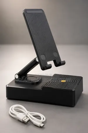 Adjustable Phone Stand With Bluetooth Speaker