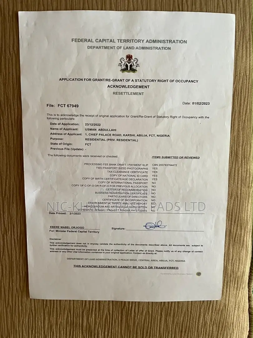 Fcda Allocation for Sale