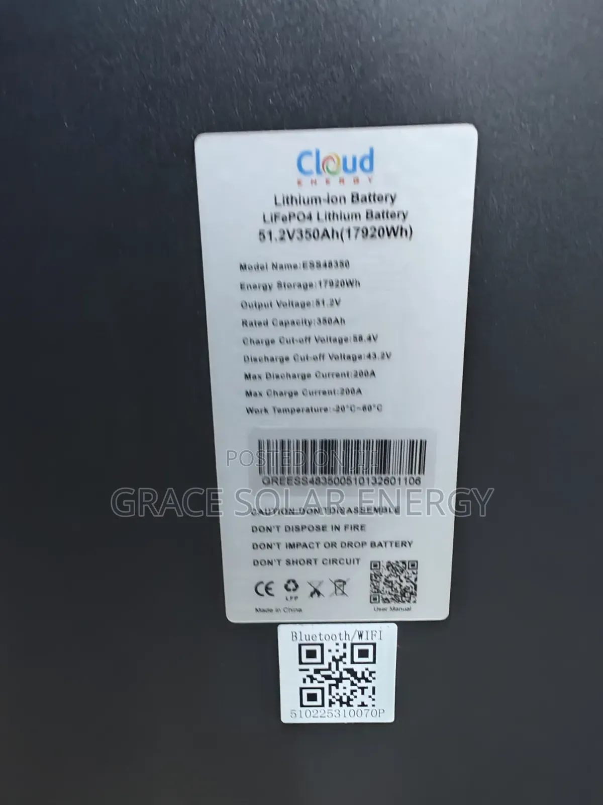 17.9kwh Cloud Lithium Battery