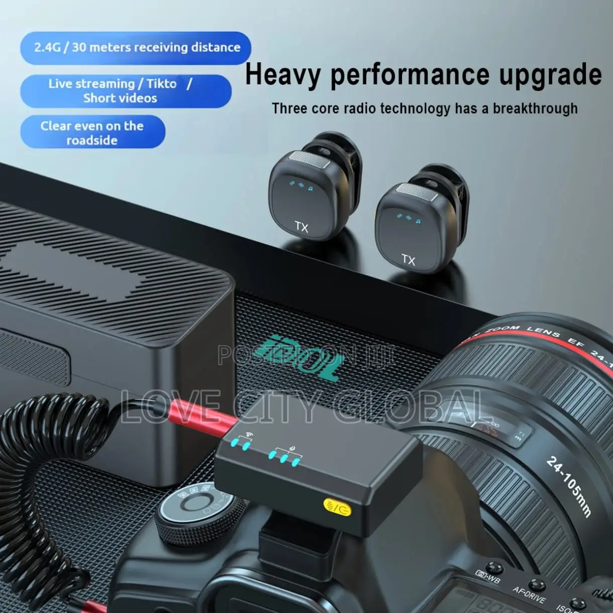 Professional Mic (2 Tx + 2 Rx + Charging Case) D07 Pro Microphone 35m