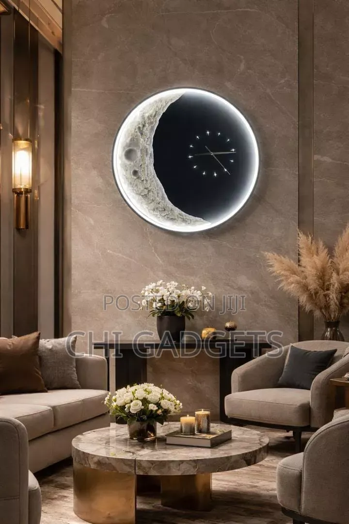Moon Light or Moon Led Wall Clock