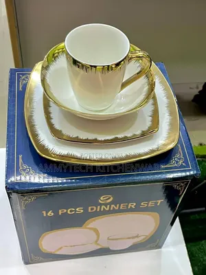 16pcs Gold Dinner Sets