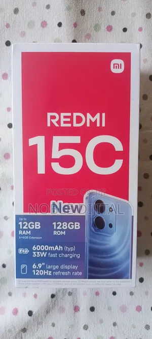 New Xiaomi Redmi 15C 4G 128 GB Black