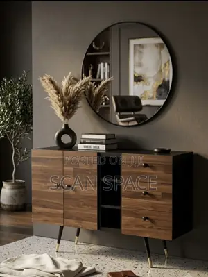 Oakridge Cabinet – Modern Walnut Sideboard Storage Cabinet