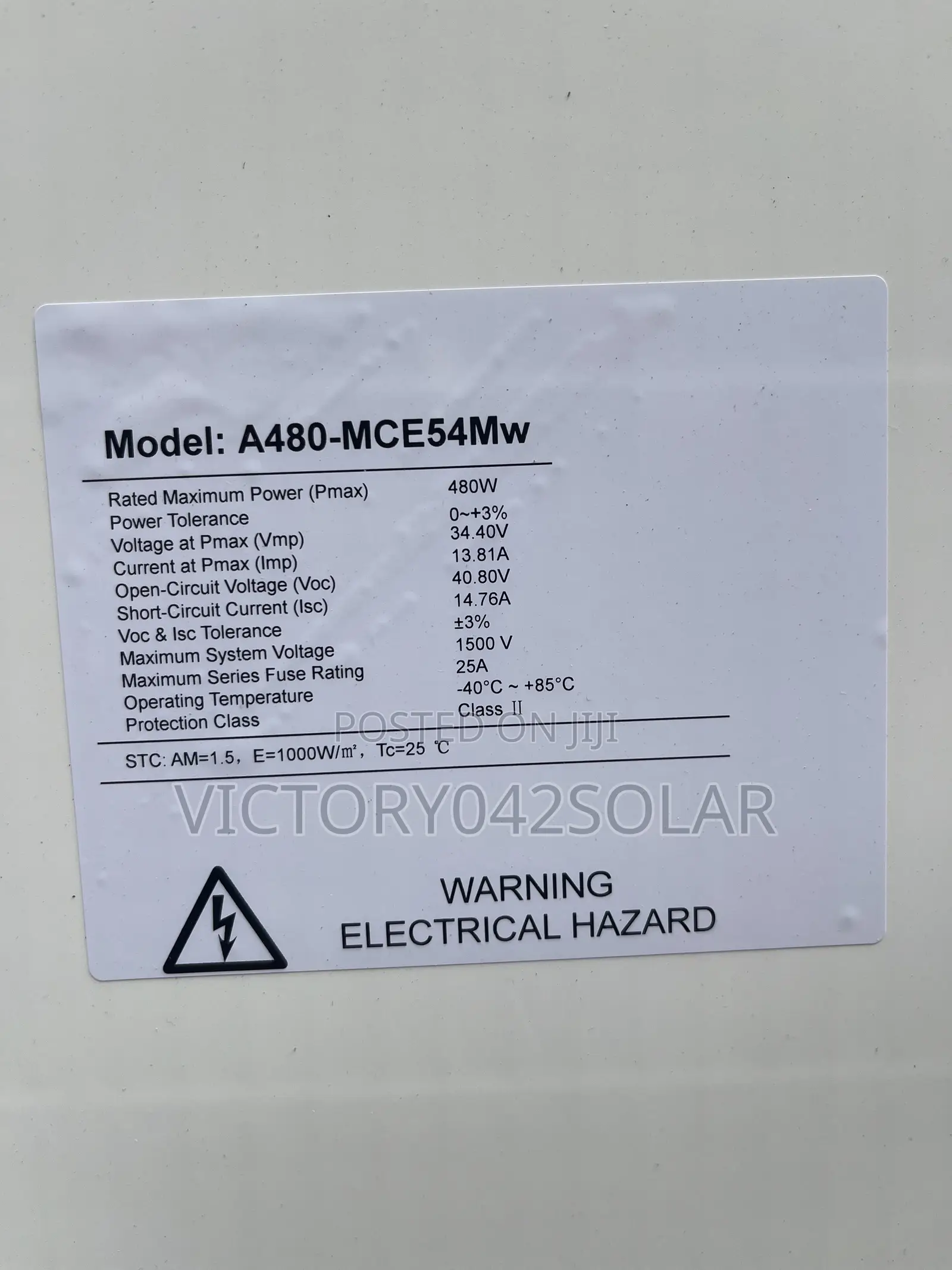480w Solar Panel Mono Available