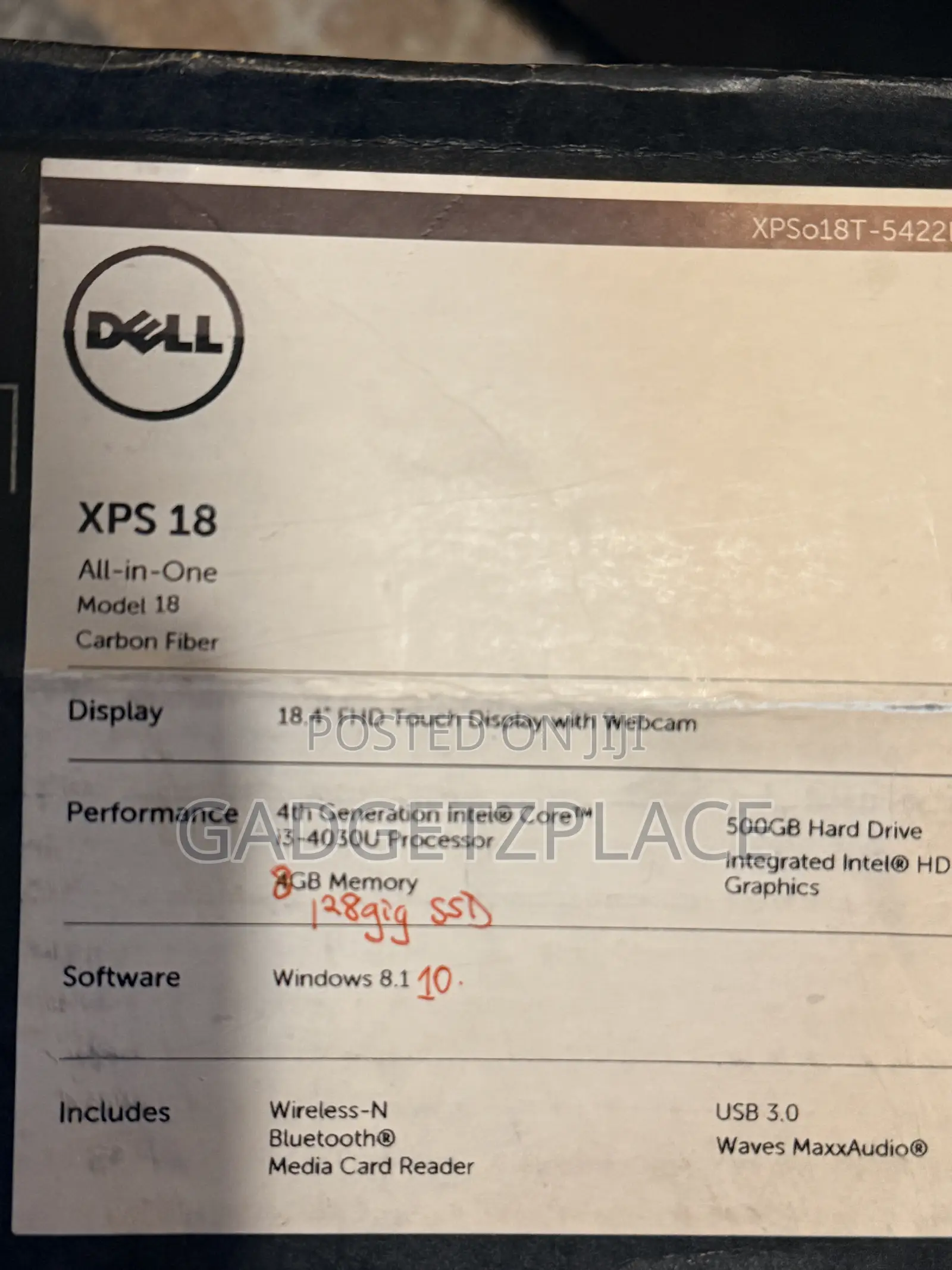 Desktop Computer Dell XPS 8GB Intel Core i3 HDD+SSD 512GB