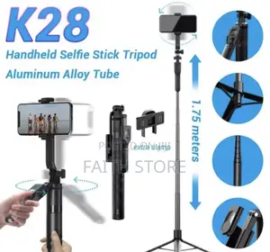K28p Aluminum Alloy Handheld Selfie Stick Tripod