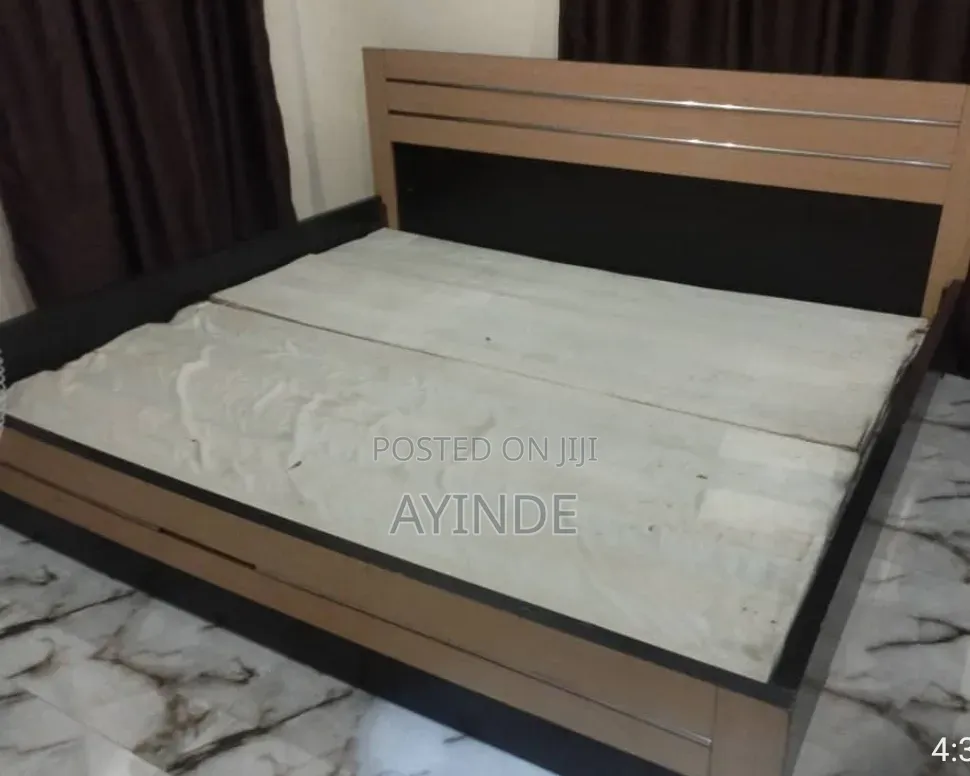 Bed Frame With Bed Rest Wooden, Bedside