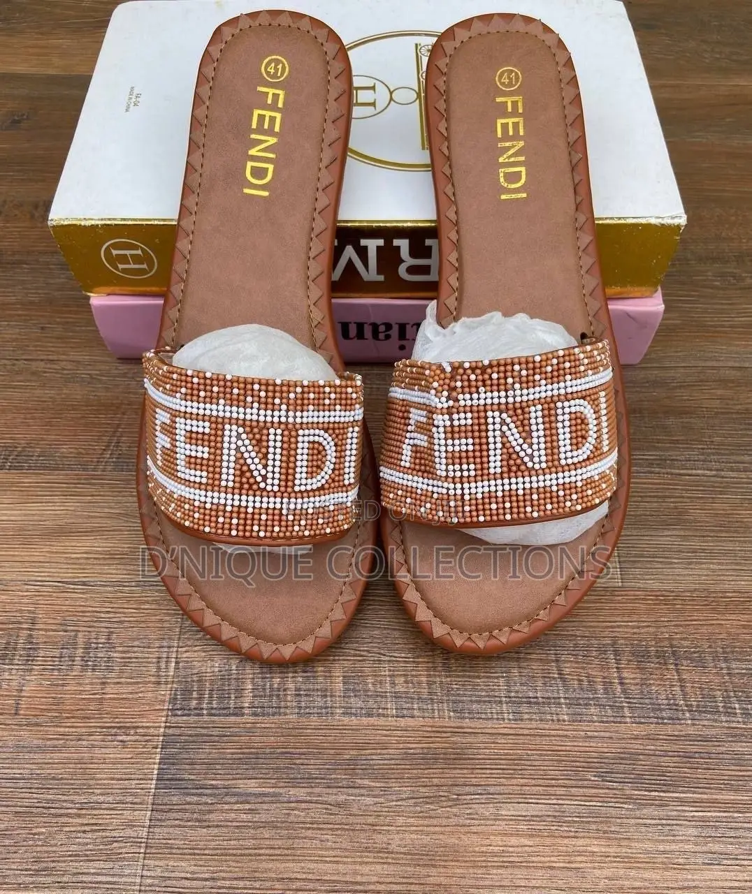 Fendi Bead Slippers