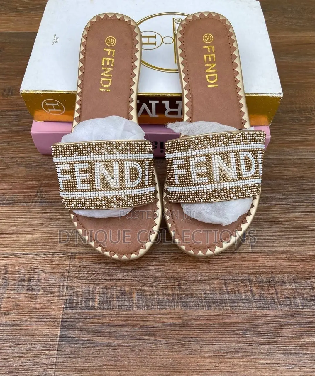 Fendi Bead Slippers