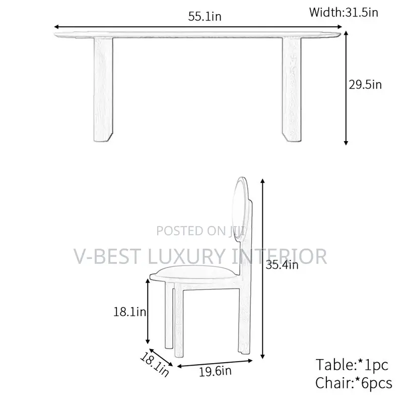 6-Seater Dining Set