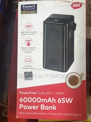 Itel Powerpulse Turbo 60000mah 65w Power Bank for Phone and Laptop