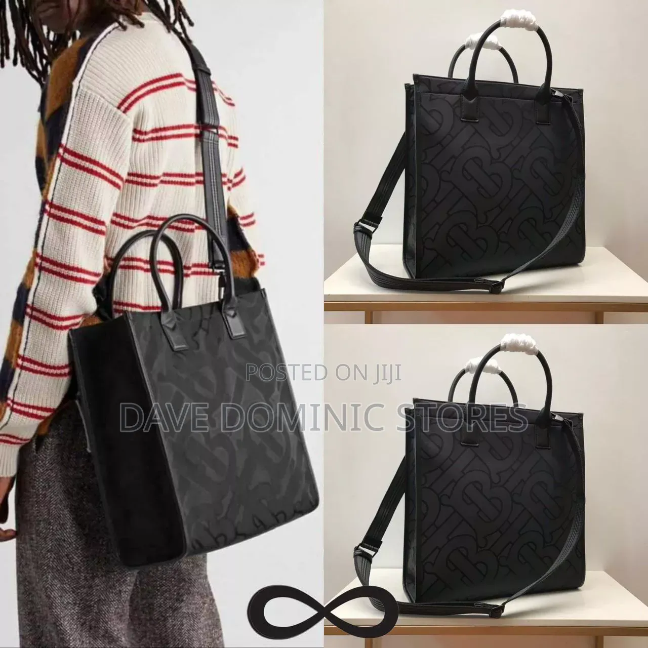 Burberry Jacquard Monogram Tote Bag