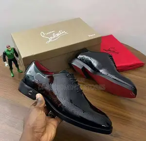 High Quality’ Christian Louboutin Luxury Glossy Leather Loafer Shoe