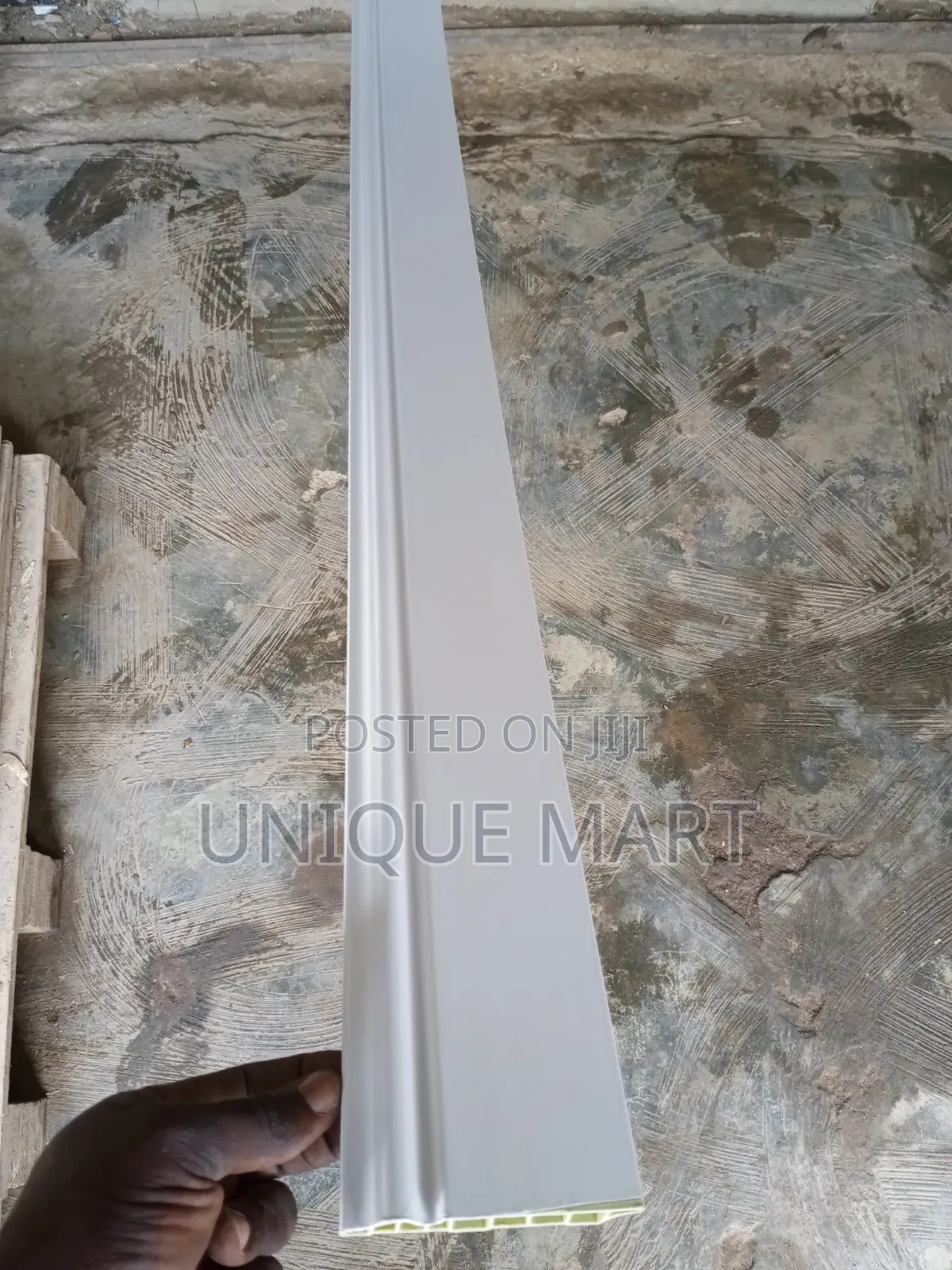 9ft Length White Polyfibre Cornice Edge Floor Skirting