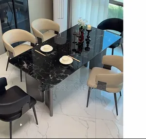 Imported Executive Marble Top Dining Table With Chairs