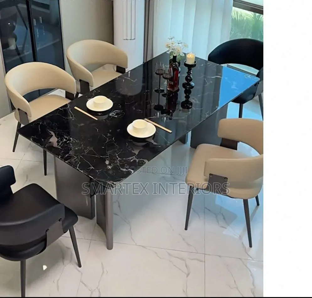 Imported Executive Marble Top Dining Table With Chairs