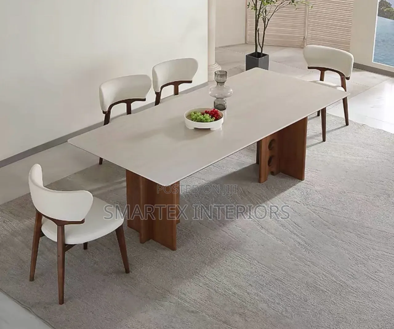 Imported Executive Marble Top Dining Table With Chairs