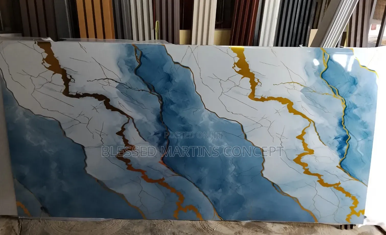 4ft by 8ft Uv PVC Marble Sheet, Good for Interior Wall Cladding, Etc