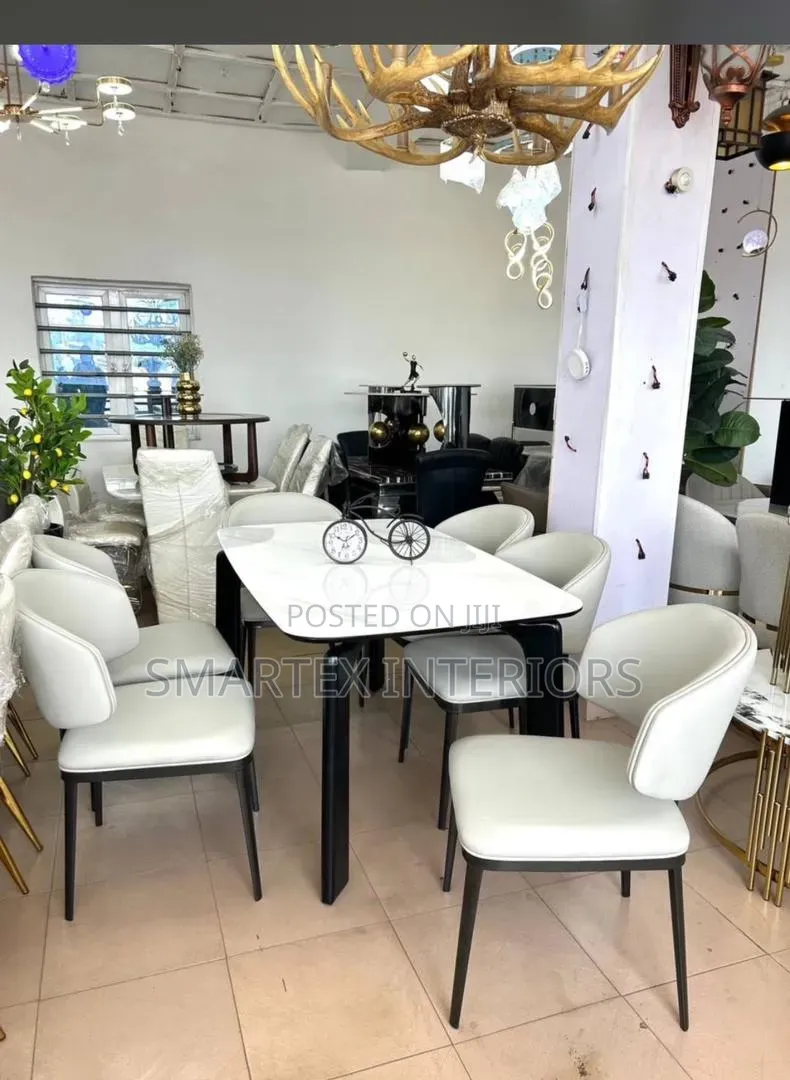 Imported Quality Marble Top Dining Table With Chairs