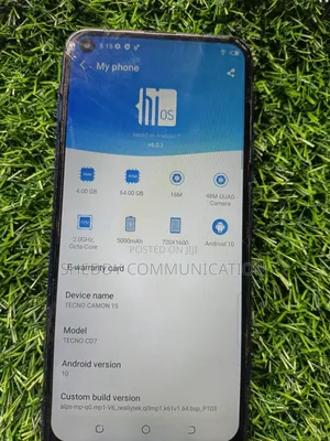 Tecno Camon 15 64 GB Blue