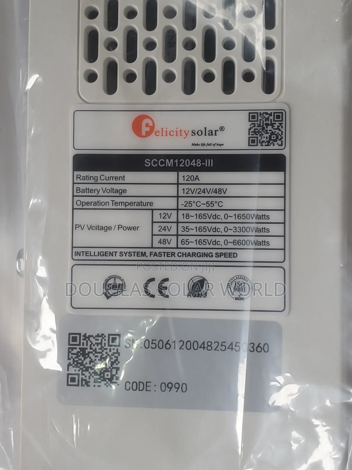Felicity Solar 120a MPPT Charge Controller