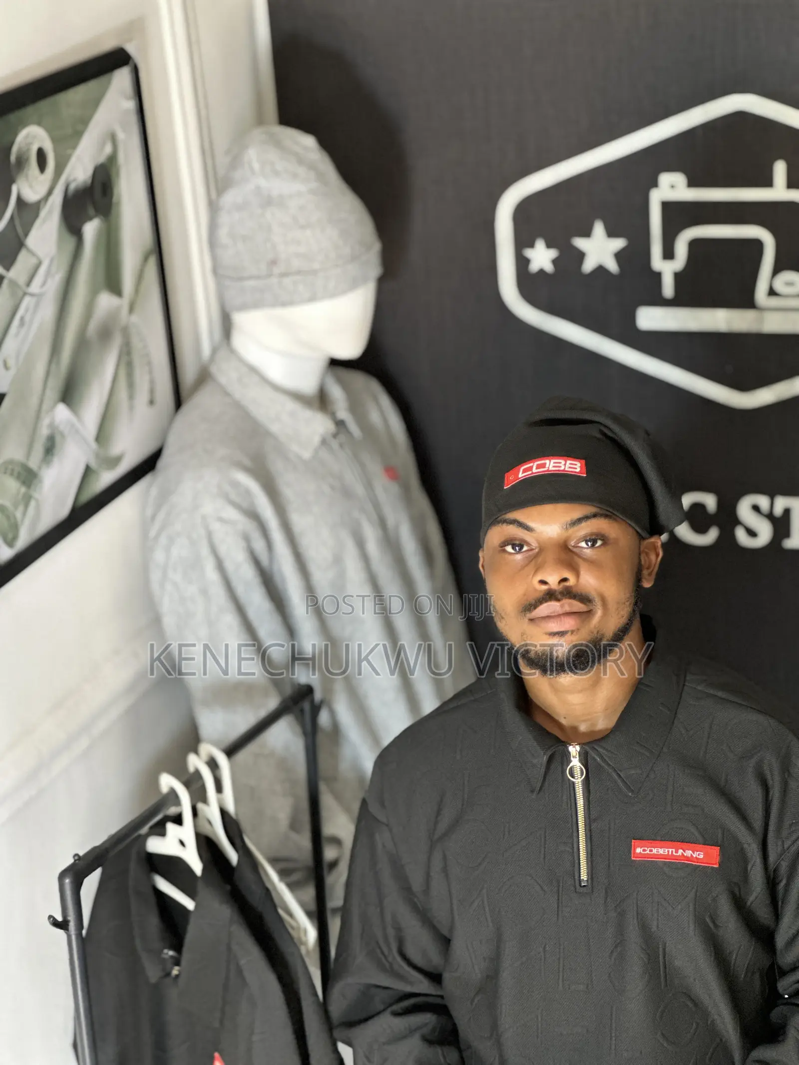 Zipper Sweater With Cap