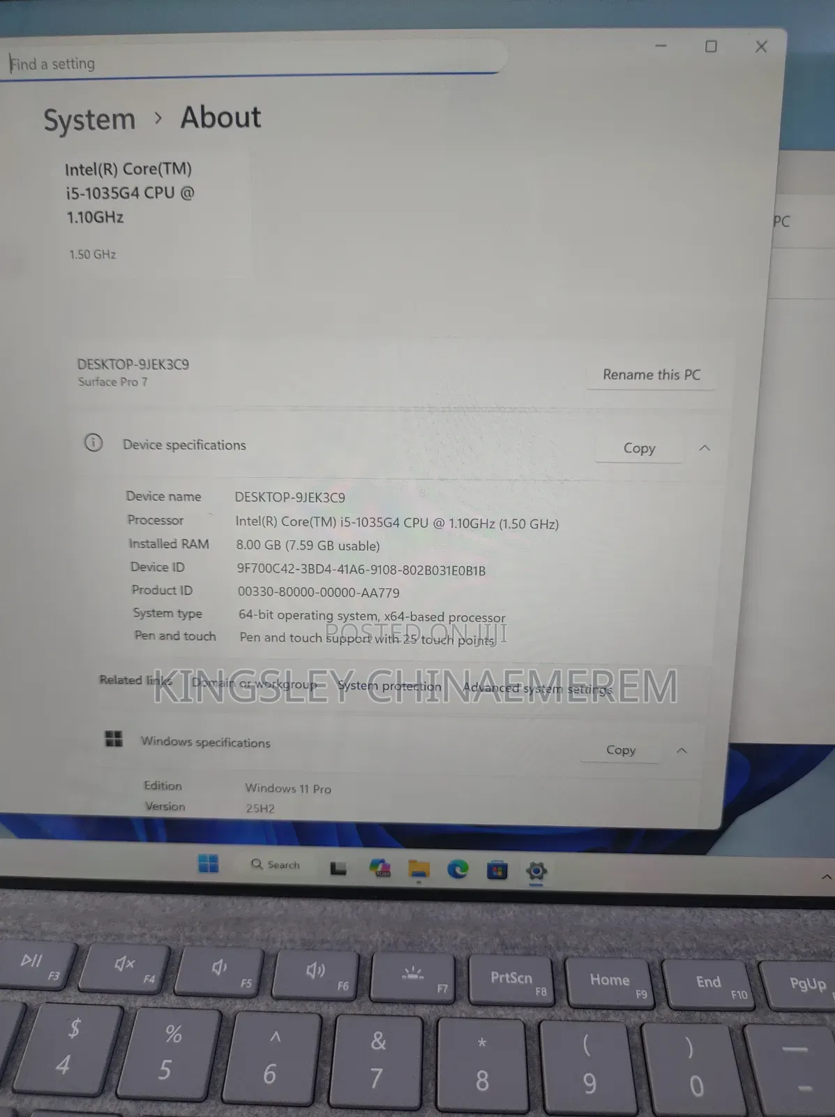 Laptop Microsoft Surface Pro 7 8GB Intel Core i5 SSD 256GB