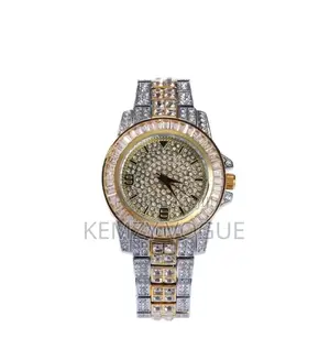 Valerie Two Tone Iced Out Wrist Watch For Men
