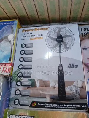 Power Deluxe Rechargeable Fan 18 Inch
