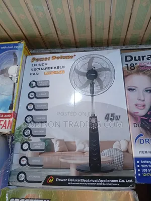 Power Deluxe Rechargeable Fan 18 Inch