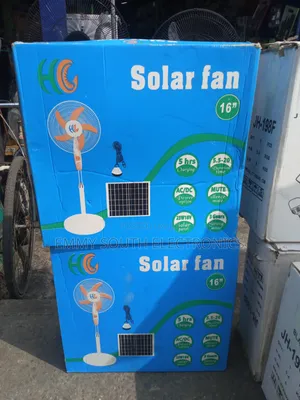 16" Solar Rechargeable Fan With Panel