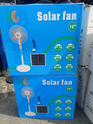 16" Solar Rechargeable Fan With Panel