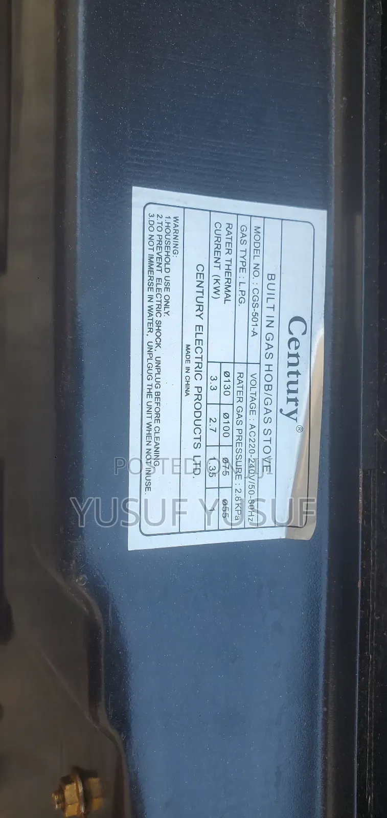 Centtry Gas Burner