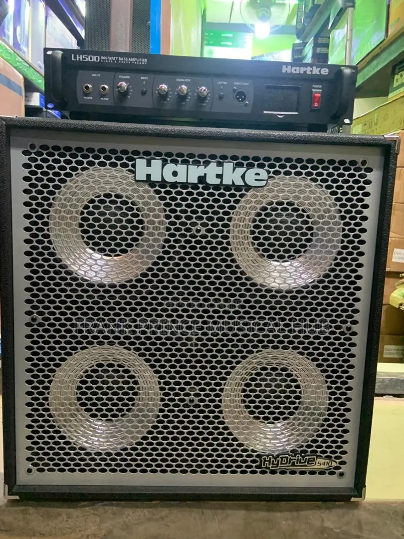 Hartke Lh500 Bass Amplifier Head With Hydrive 5410 Cabinet Stack