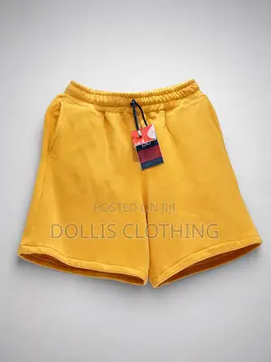 Mustard Yellow Fleece Lounge Shorts