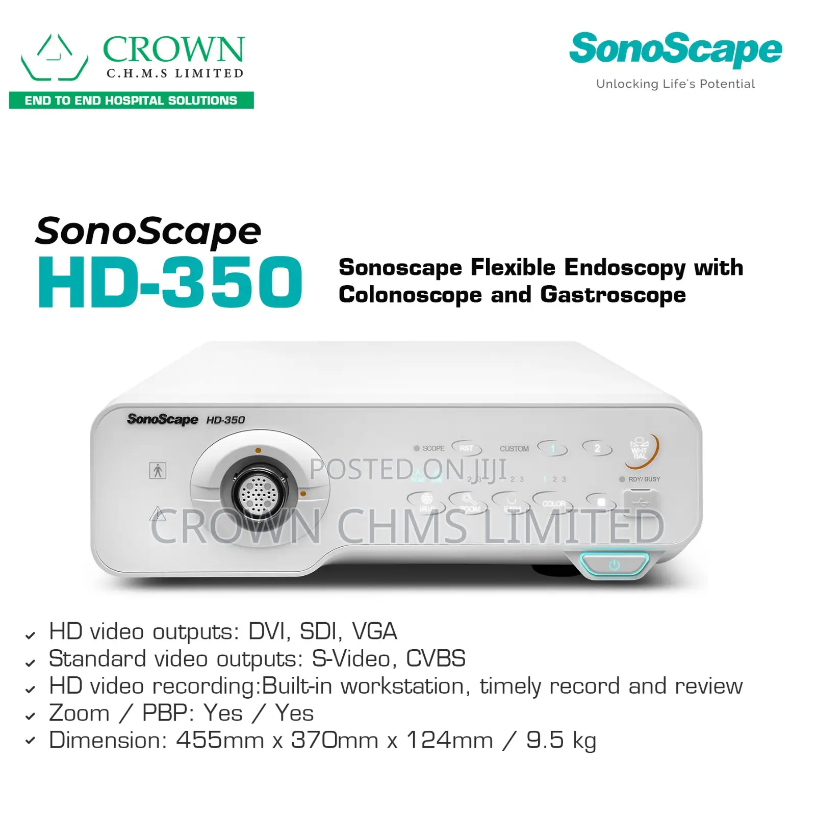 Sonoscape Hd-350 Video Endoscopy System