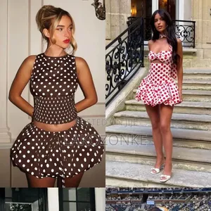 Women's Polkadot Two Piece and Gowns