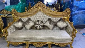 Egyptian Royal Sofa With Center Table and Side Stools