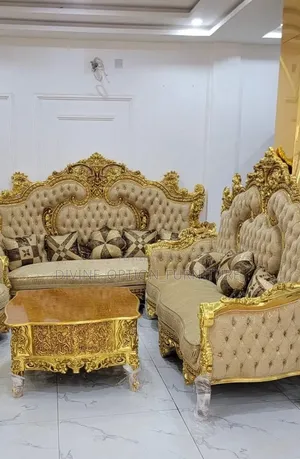 Egyptian Royal Sofa With Center Table and Side Stools