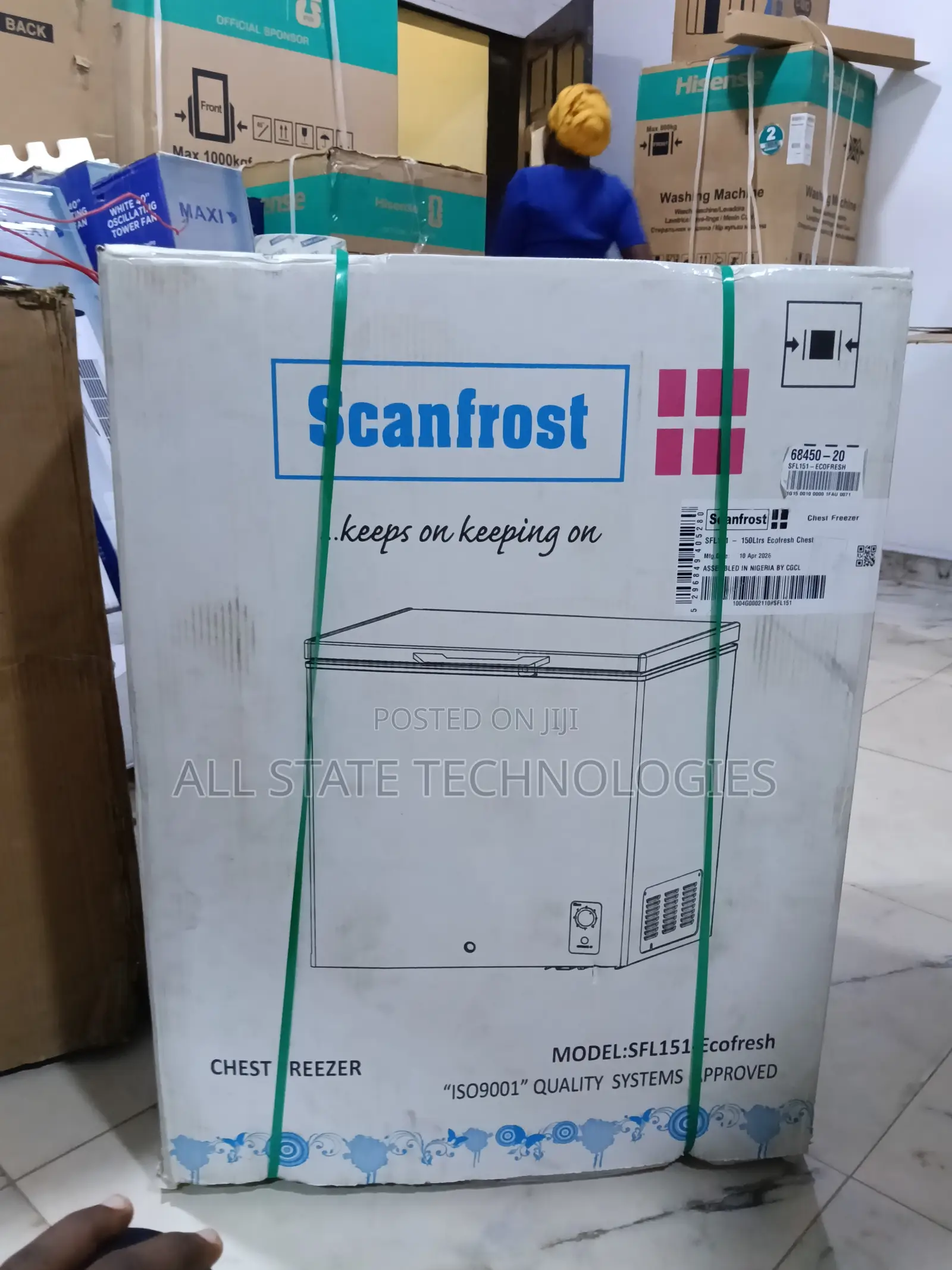 New Scanfrost Ecofresh Chest Freezer Sfl151