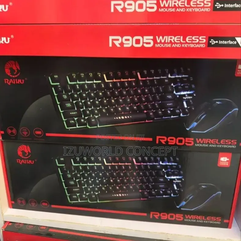 Rechargeable RGB Wireless Keyboard Light and Mouse