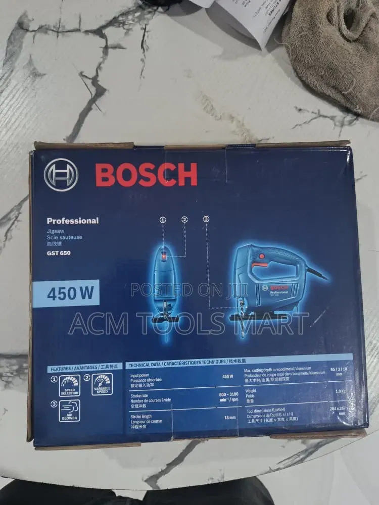 Bosch GST 650 Professional Jigsaw Machine – 450w Variable Speed