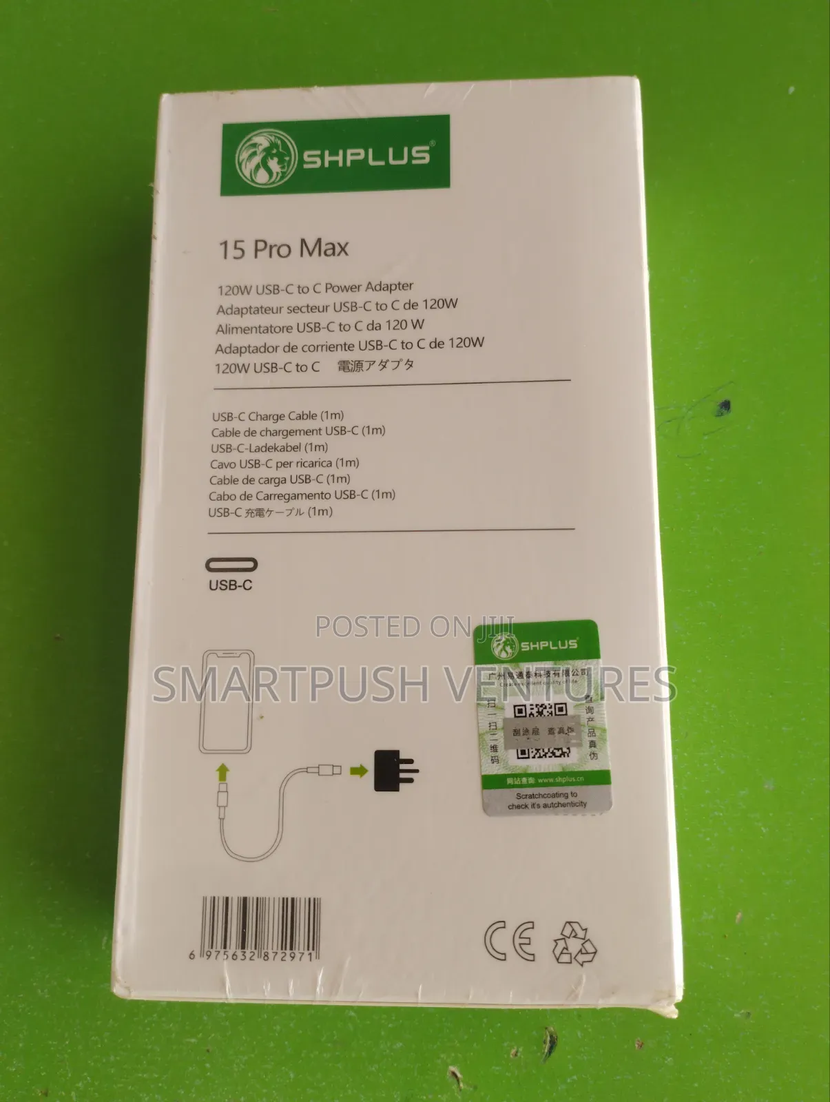 Shplus 15 Pro Max Charger 120w