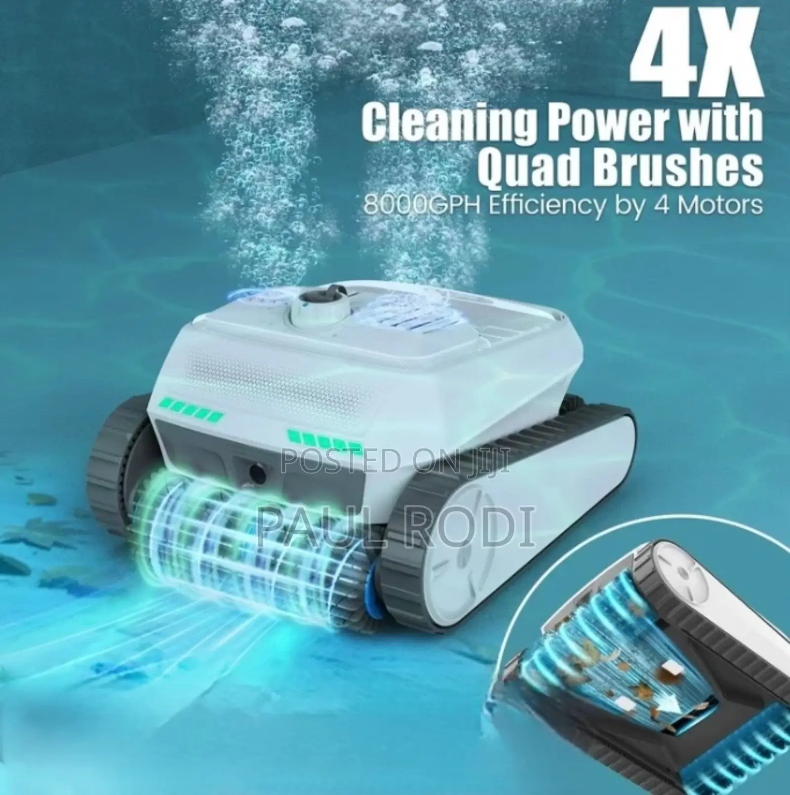 Wall Climbing Swimming Pool Vacuum Robot With Smart Tracking