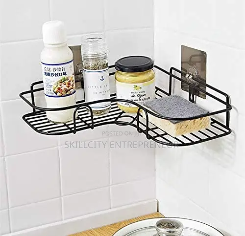 Self Adhesive Kitchen Bathroom Corner Storage Rack